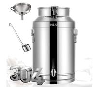 Dispensador de bebidas de acero inoxidable con grifo para leche, vino y té, perfecto para transporte y almacenamiento