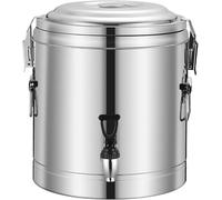 Dispensador de bebidas de acero inoxidable, termo aislado para bebidas frías y calientes, ideal para fiestas y catering (capacidad de 60 L)