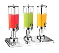 Dispensador de Bebidas de Gran Capacidad con Grifo for Bodas, Fiestas y barbacoas. Función de enfriamiento/Calentamiento.(Silver,Triple Head)