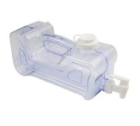 Dispensador de bebidas de plástico 37 de 5 litros con grifo y asa integrados, tanque de agua reutilizable diseñado para almacenamiento y servicio en refrigerador (3.8 L)