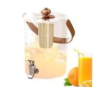 Dispensador de bebidas, dispensador de agua para fiestas de de 5 litros con boquilla y filtro de 8.1 x 10.25 pulgadas, contenedor de bebidas a prueba de fugas para té, limonada, hosting, camping