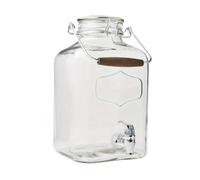 Dispensador De Bebidas Dispensador de bebidas vidrio con cubierta for amigos Para CóCteles, Jugos Y Agua