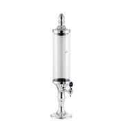 dispensador de bebidas Dispensador de torre de bebidas de torre de cerveza de 1,5 l for fiestas con luces LED brillantes de colores con espiga for bar en casa cristal(Silver)