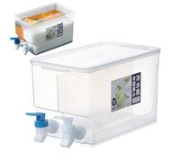 Dispensador de bebidas en el refrigerador, dispensador de limonada - Gran dispensador de bebidas | Puche de té portátil con 2, el hervidor frío se fuga para uso en interiores