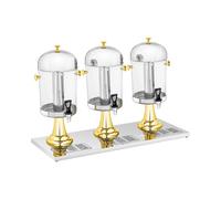 Royal Catering Dispensador De Zumo y Bebidas Frías RCSD-3G (Plástico y acero inoxidable, Capacidad: 3 x 8 L, Contenedores: Ø 22 cm, Sistema de enfriamiento)