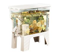 Dispensador de bebidas frías - Jarra isotérmica transparente de 3,5 L con grifo para jugo y té - Recipiente para bebidas para , para leche, vino, limonada, , té, aperitivo