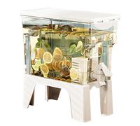 Dispensador de Bebidas Frías,Jarra transparente aislada de 3,5 litros con grifo para zumo y té,Jarra de agua fría y recipiente para bebidas - para Leche, Vino, Limonada, Reunión, Evento, Celebración