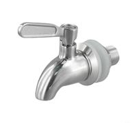 Dispensador de bebidas frías y jugos, pieza de repuesto de acero inoxidable de 12 mm/16 mm con acabado pulido y válvula dispensadora fácil de usar para vertido controlado (16 mm)