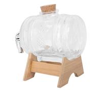 Dispensador de Bebidas Grifo de Vidrio y Madera 1000 Ml