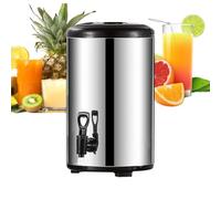 Dispensador de bebidas isotérmico - Contenedor de doble pared con grifo, dispensador de chocolate caliente de acero inoxidable de gran capacidad - para jugo té y leche y bebidas, camping pícnic
