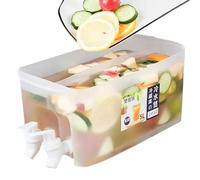 Dispensador de bebidas, jarra de de 5 litros con apertura ancha, dispensador de bebidas frías y jarra de agua, para bebidas calientes y frías, café, té, cócteles, limonada, hogar, cocina