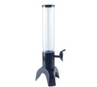 Dispensador de Bebidas para Fiestas o Jardin, Dispensador para cervezas o cocteles, Torre de Cerveza con Grifo, Transparente/Negro, Beer Tower, 1,5 litros