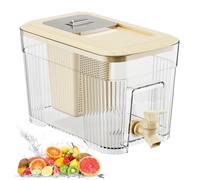 Dispensador de bebidas para frigorífico, dispensador de agua para frigorífico, 6 L, dispensador de frigorífico con pipa, apto para alimentos, dispensador de con tapa para té, café, leche y sidra
