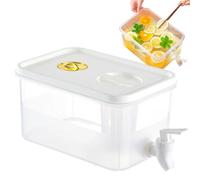 Dispensador de bebidas para frigorífico, jarras de escala de fecha, grifo de depósito de agua, caja de válvula, jarra de limonada a prueba de fugas, juego de jarra, filtro de cubo de jugo, colador
