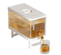 Dispensador de bebidas para refrigerador, contenedor de con grifo, contenedor de | Recipiente de bebidas de gran capacidad de 4,5 L, hervidor frío, dispensador de bebidas elevado con Gri