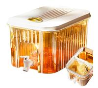 Dispensador de Bebidas para Refrigerador - Dispensador a Prueba de Fugas de Alimenticio con Grifo | Contenedor de y Agua con Filtro - Té Café Leche Sidra Uso Diario - Almacenamiento Bebidas