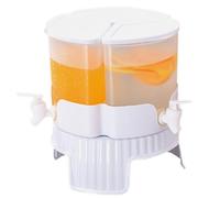 Dispensador de bebidas - PP de calidad alimentaria de 5,2 L, jarra para bebidas para frigorífico | Contenedor de base giratoria, servidor de leche de limonada de té a prueba de fugas para uso doméstic