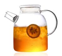 Dispensador De Bebidas Tetera de vidrio borosilicato transparente 1000/1600 ml, resistente al calor, juego té con flores, cafetera, tetera, jarra agua Para CóCteles, Jugos Y Agua