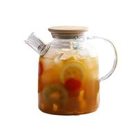 Dispensador De Bebidas Tetera de vidrio transparente, juego té con flores, jarra agua, herramienta for la oficina y el hogar Para CóCteles, Jugos Y Agua