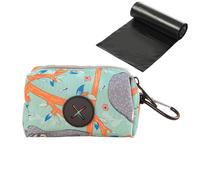 Dispensador de bolsas de basura de perros, soporte de bolsas de caca para perros,Carrier de almacenamiento de bolsas de caca | Herramienta de almacenamiento de diseño impreso para viajar, a casa, cami