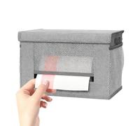 Dispensador de bolsas de basura - Organizador de cocina plegable, estante de almacenamiento de montaje en pared, diseño de bolsillo de malla que ahorra espacio, acceso fácil a la bolsa de basura para