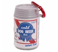 Dispensador de bolsas higiénicas para perros, lata de cerveza