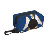 Dispensador de bolsas para excrementos de perro con diseño de bandera del estado de Louisiana, bolsa pequeña con cremallera y mosquetón