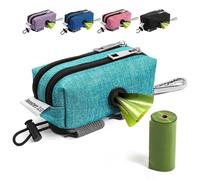 Dispensador de bolsas para excrementos de perro y soporte para todas las correas. 2 bolsas impermeables para bolsas de basura de mascotas y accesorios para pasear perros + 1 rollo gratis. Leashrr 2.0