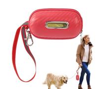 Dispensador de bolsas para excrementos de perros, soporte para bolsas de excrementos portátil, más grueso, elegante dispensador de bolsas de excrementos para mascotas para caminar, correr o