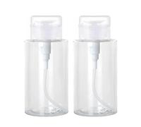 Dispensador de Bomba 300 ml, 2 Piezas para Quitaesmaltes Transparente | Boca Completamente Sellada Anti-derrame, Fácil de Limpiar y Rellenar, para Limpiador Facial y Tónico