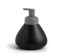 Dispensador de Bomba Dispensador de jabón Manos cerámica nórdico Alta Gama, Botella loción Espuma Ligera Viaje Imprescindibles para el baño(Black)