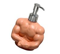 Dispensador de bombas de prensa con forma de hombre musculoso para jabón líquido, loción multiusos, contenedor de líquido de fácil llenado para el hogar, bombas esenciales, dispensador de botellas