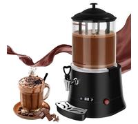 Dispensador de cacao comercial de 10 litros, máquina de chocolate caliente, 600 W, calentador de bebidas calientes con temperatura ajustable y pantalla LED, depósito transparente y función de