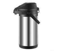 Dispensador de café Airpot de acero inoxidable aislado con bomba, jarra térmica de bebidas de 1.9 L para bebidas calientes/frías, grado alimenticio 304 (1.9 litros)