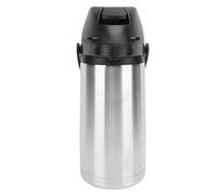 Dispensador de café con bomba, dispensador térmico de bebidas de acero inoxidable aislado para bebidas de chocolate para fiestas de agua fría y caliente (1,9 L)