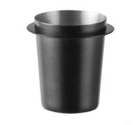Dispensador de café con doble asa y escala integrada, fabricado en acero inoxidable para un servicio duradero y medición precisa de los posos de café (58 mm, negro)