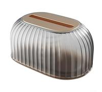 Dispensador de caja de almacenamiento de pañuelos de plástico con soporte de servilleta de elevación de resorte, con diseño de boca ancha para eliminación de papel y estética de estilo nórdico (100 x