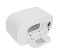 Dispensador de Calentador de Toallitas, Pantalla LED Portátil Recargable, Ajuste de Temperatura del Calentador de Toallitas para Oficina en Casa Al Aire Libre (WHITE)