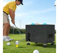 Dispensador de camisetas de golf, diseño compacto semiautomático, capacidad de 50 bolas, activación ligera al tacto, alimentación rápida de 3 segundos, acero resistente a la intemperie, altura