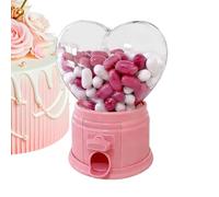 Dispensador de caramelos - Mini máquina de chicles en forma de corazón | Dispensador de dulces de escritorio | para el día de San Valentín, recuerdos de para profesores, niños, aperitivos