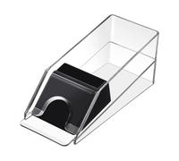 Dispensador de cartas de acrílico para zapatos, bandeja de descarte de zapatos para juegos de cartas, hogar, camping, viajes, salas de estar, reuniones, color negro, tamaño S, transparente pequeño