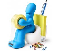Dispensador de Celo "The Butt" Divertido - Accesorio de Escritorio y Organizador, Regalo Original de Oficina para Hombre y Mujer - Broma para Cumpleaños o Trabajo, Incluye Celo, Bolígrafo y Clips