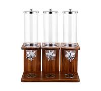 Dispensador de Cereal, PC Barrel 3.5L/7L/10.5L con Base de Madera - Dispensadores de Alimentos Secos de encimera para Dulces, nueces, arroz y bocadillos - Dispensador de Granos