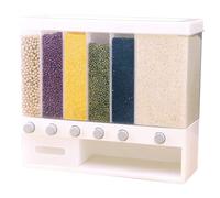 Dispensador De Cereales 6 En 1 Para Cocina Recipiente De Comida Seca Dispensador De Arroz De Encimera Wall-mounted Dry Food Dispenser Para Frutos Secos Granos De Café Alimentos Secos