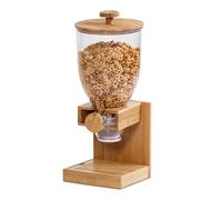 Dispensador de Cereales de Bambú Honey-Can-Do, Contenedor de Almacenamiento de Alimentos para Despensa, Encimera de Cocina, Organización y Almacenamiento KCH-09867 Natural
