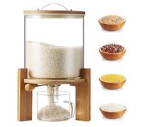 Dispensador de Cereales Vaso, Dispensador de Arroz con Taza Medidora, Dispensador de Legumbres Con Tapa Hermética, Recipientes Herméticos Alimentos para Organizadores Cocina (Size:5L)