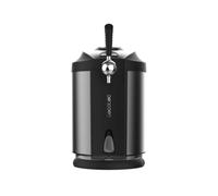 Cecotec Dispensador de Cerveza BeerFlow Steel 5000, 65 W, Rango Temperatura controlada de 2 a 12ºC, Barriles universales presurizados 5L, Indicador temperatura LED, Asa transporte, Antideslizante