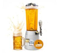 Dispensador de cerveza de 4,0L Dispensador de bebidas Cult Beer Tower con refrigerador de 1,3L (Blanco)
