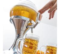InnovaGoods Ball Dispensador de Cerveza Refrigerante, PMMA, Plateado, 24x24x42 cm