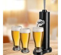 Dispensador de cerveza portátil, dispensador de bebidas eléctrico con generador de espuma fina para bar en casa, mini kegerator para cerveza de barril, regalo para los amantes de la cerveza